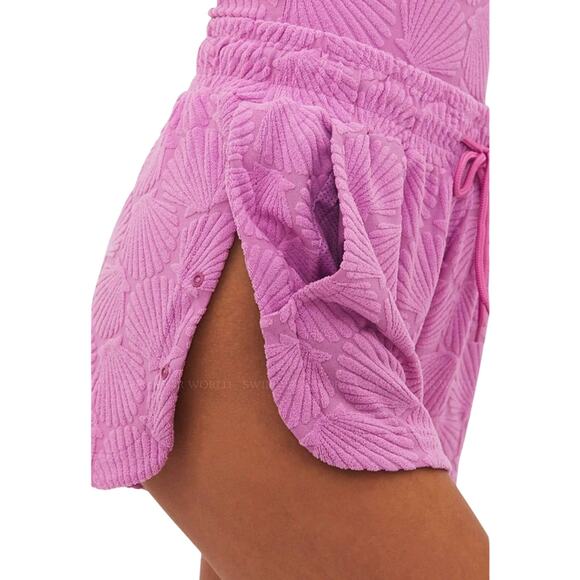 BEACH RIOT KIARA Pink Textured Retro Inspired Shorts Size XL